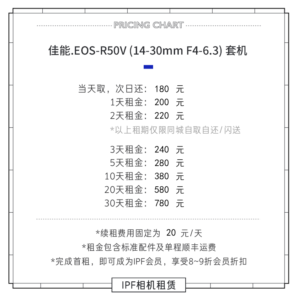 出租佳能EOS R50V套机，兰拓相机租赁：解锁摄影新体验！