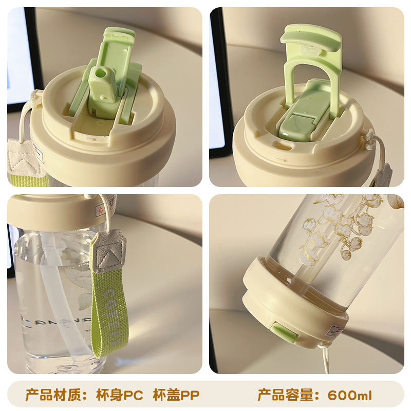 铃兰花透明清新水杯：上班族必备，让你喝水也时尚✨