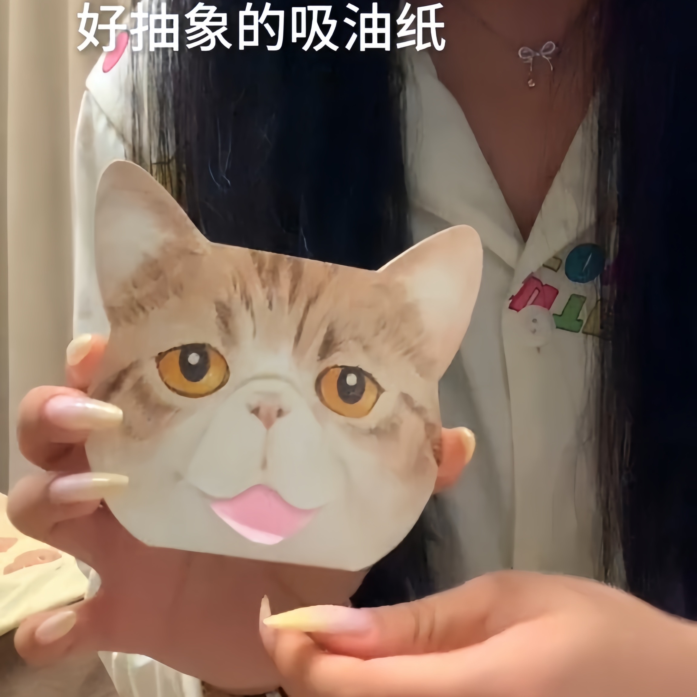 猫咪吐舌头吸油纸，户外便携补妆神器，橘猫吸油面纸T区出油救星