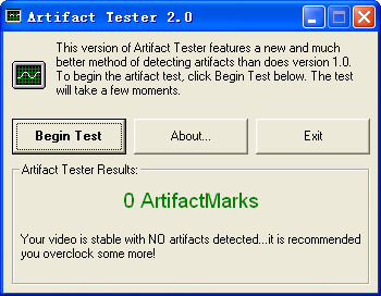显卡显存测试小软件(Artifact Tester)2.0绿色版