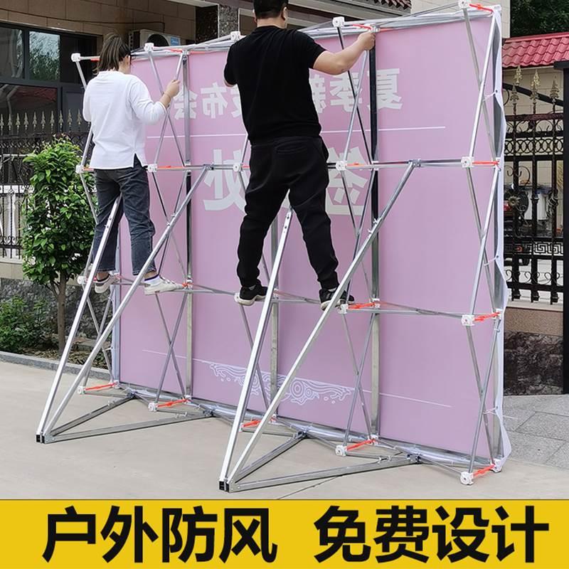 可移动折叠网格架：幼儿园画展新宠，创意展示架的美学革命！