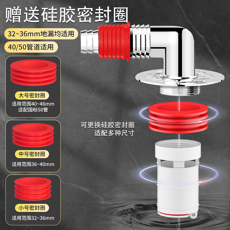 洗衣机下水三通排水管三头通下水管道分流器一分二接头地漏封口盖，你家装修必备神器！