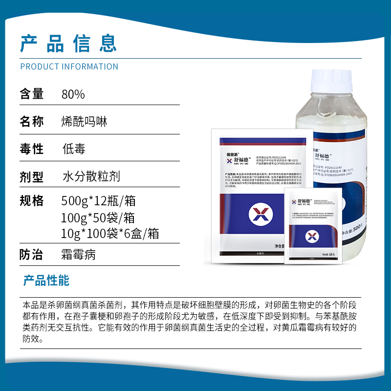 保田派舒福德80%烯酰吗啉：黄瓜青瓜霜霉病克星，守护你的绿色家园