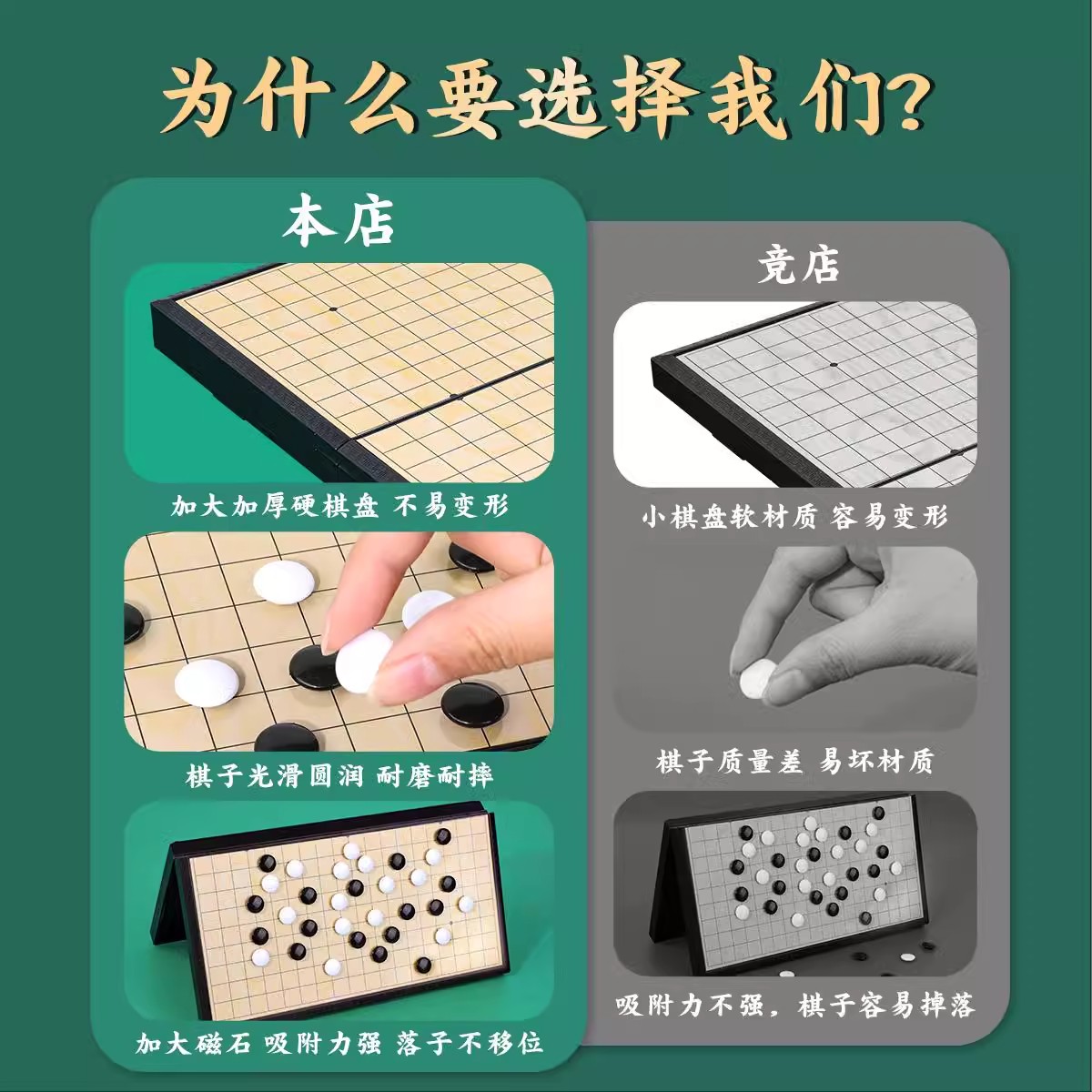 围棋五子棋磁性益智套装：让孩子爱上智慧游戏的神器！✨