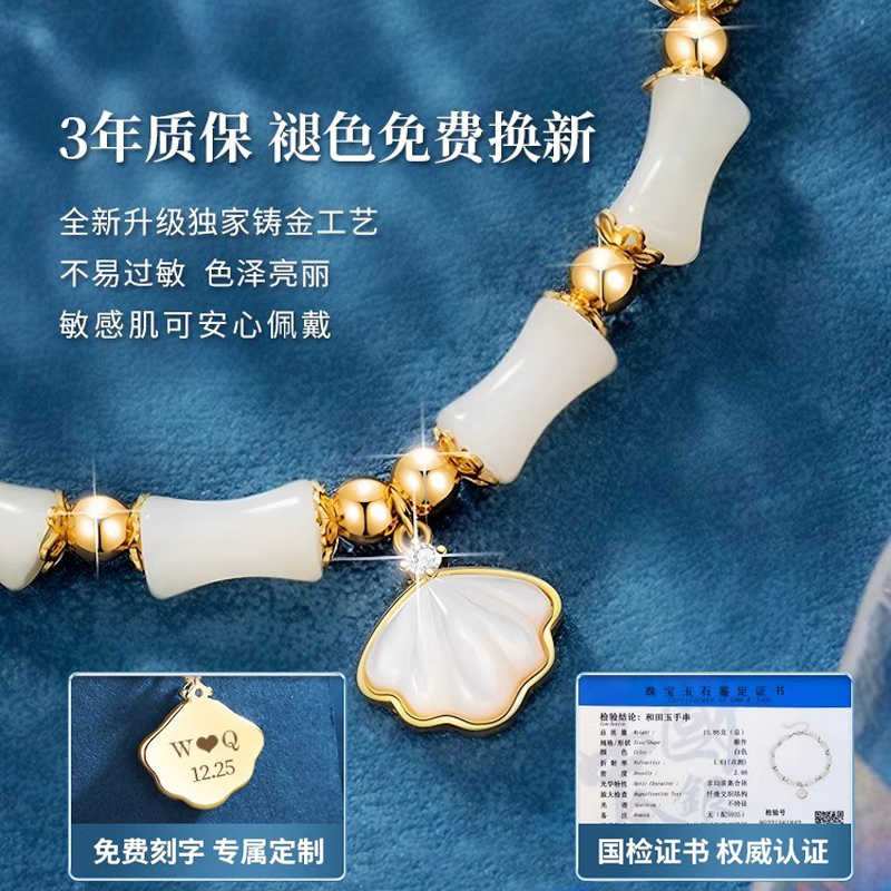 足金999复古黑金工艺核桃黄金手串，时尚霸气纯金定制款，男友礼物首选！✨