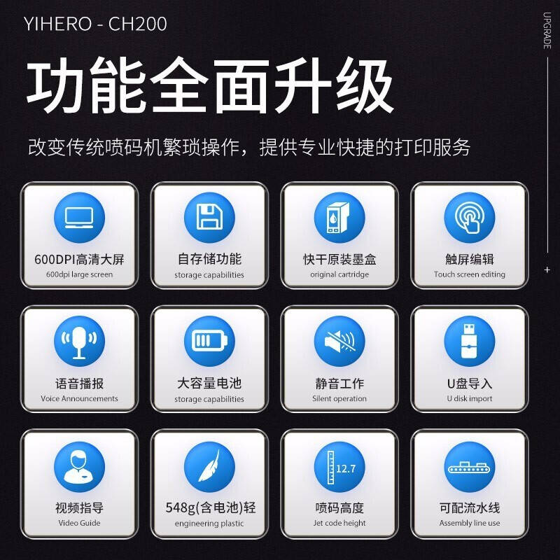 谊和CH600/CH700A手持喷码机：高效智能，轻松搞定生产日期与批号！️