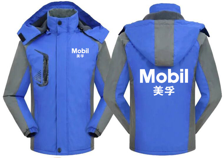 加厚冲锋衣定制工作服：嘉实多、壳牌、美孚汽车美容三合一冬日外套