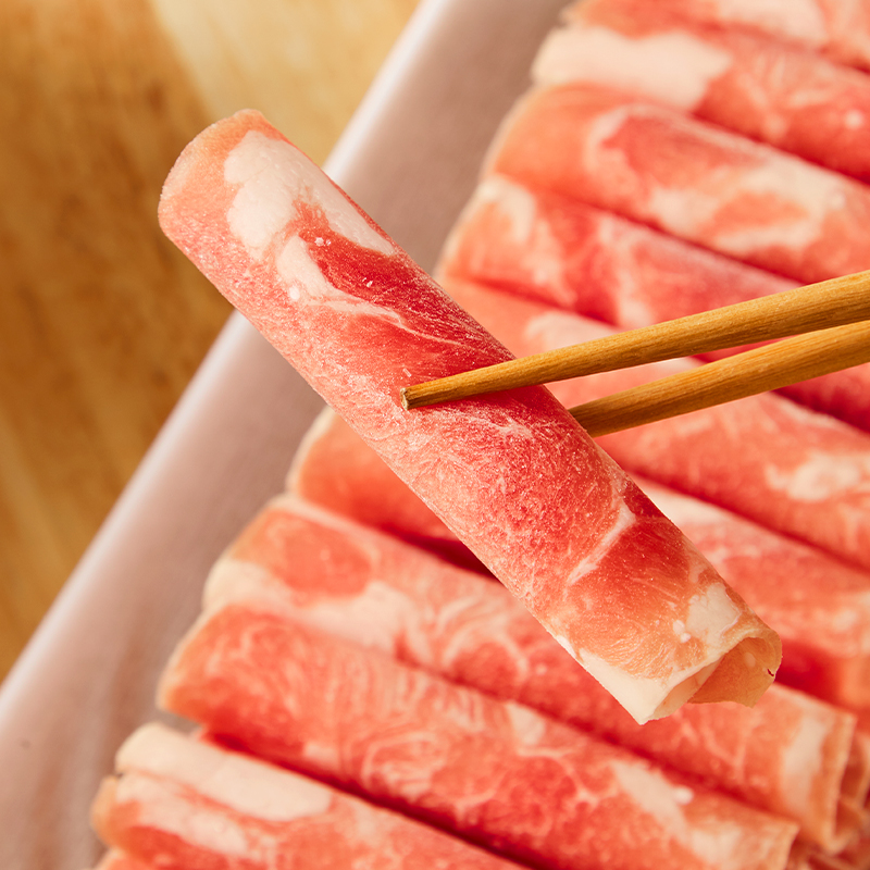 涮牛羊：内蒙古羔羊肉卷200g + 精选冷冻肥牛卷300g，冬日暖锅必备！