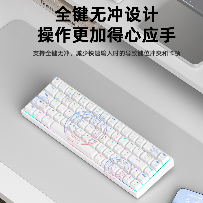 ROG夜魔K21MAX：定制化无线蓝牙三模机械键盘，解锁游戏新姿势！
