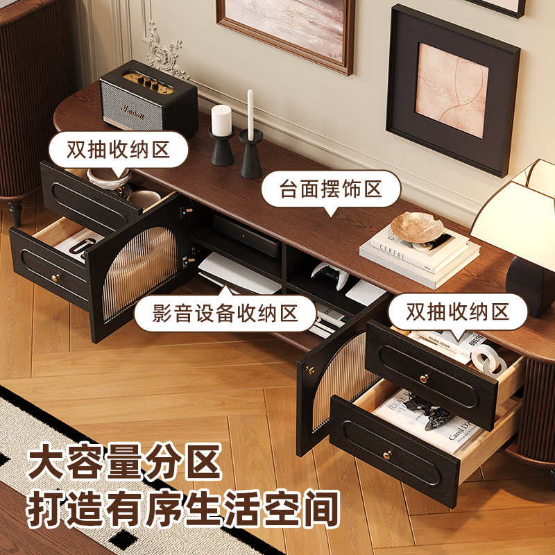 全屋定制法式中古风电视柜整装空间：复古与现代的完美邂逅