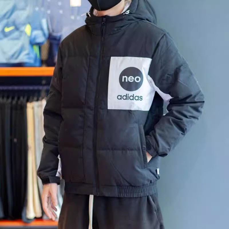 ADIDAS阿迪达斯男短款秋冬保暖外套，穿出潮男范儿！