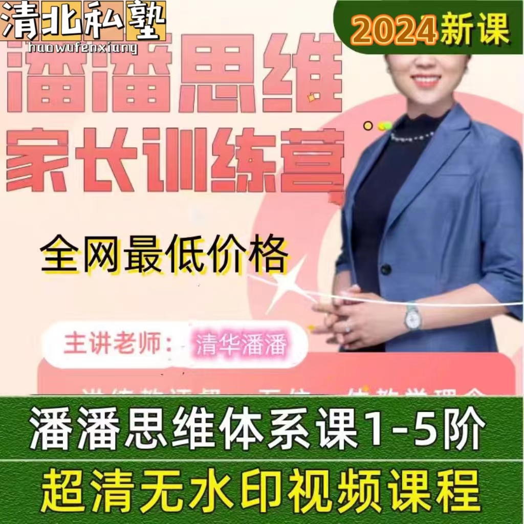 2024版清华潘潘思维阶体系课，开启你的智慧之旅