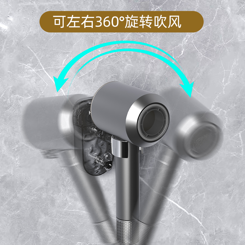 吸盘吹风机置物架：免打孔神器，卫生间电吹风挂架新潮流！