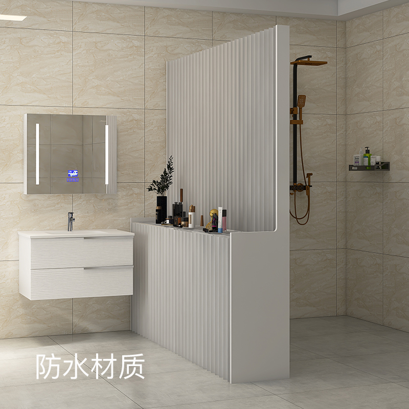 玄关纸屏风隔断：入户玄关柜防水隔断墙板栅栏折叠客厅创意餐厅分隔