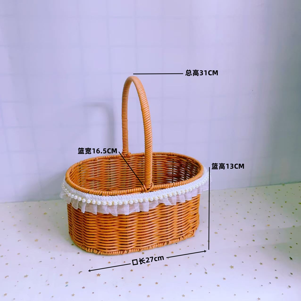 摩洛哥手工编织篮：小容量野餐篮，镂空设计带你走进异域风情