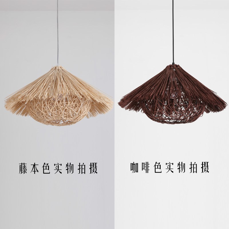荷叶雨伞造型餐厅灯：酒店民宿艺术装饰灯，日式禅意茶室创意竹编吊灯的秘密