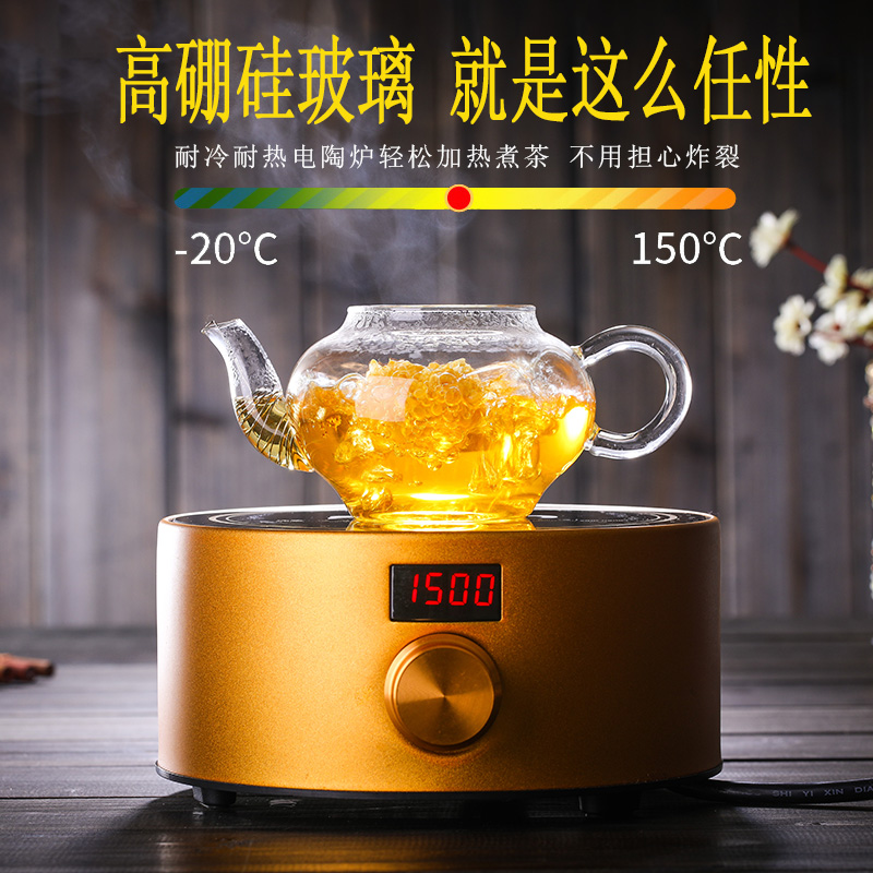 玻璃泡茶壶：解锁茶艺新境界，耐高温加厚过滤，轻松享受花茶时光！