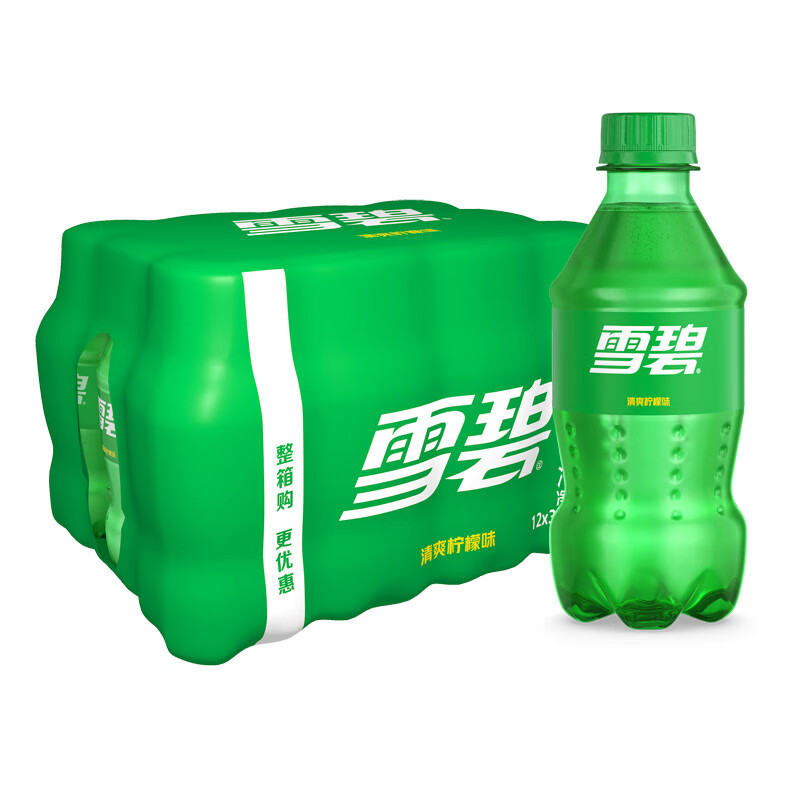 零卡雪碧无糖0卡雪碧碳酸饮料柠檬味汽水2升*6大瓶家庭分享整箱装：夏日解渴新选择！
