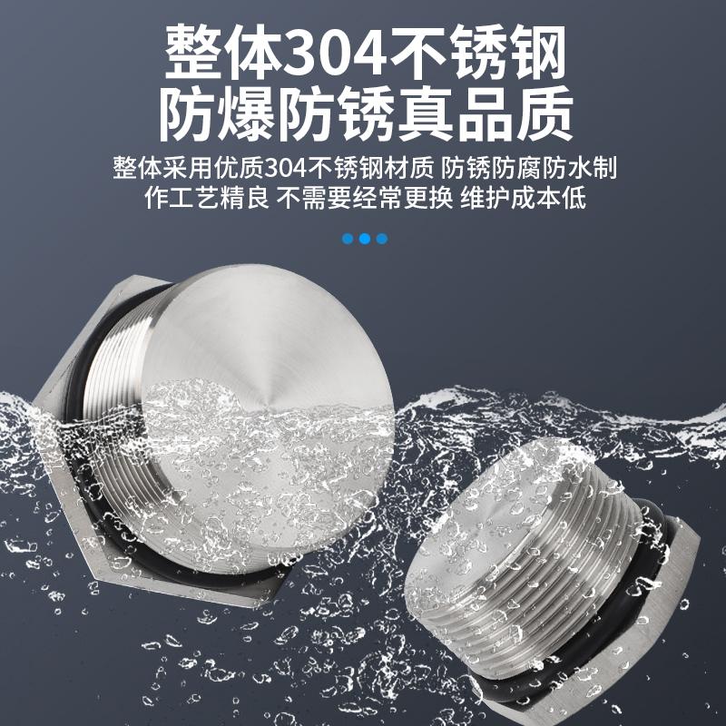 304不锈钢外六角防爆堵头：工业安全的守护神，揭秘G1/2 M25*1.5 NPT2碳钢密封闷盖的秘密