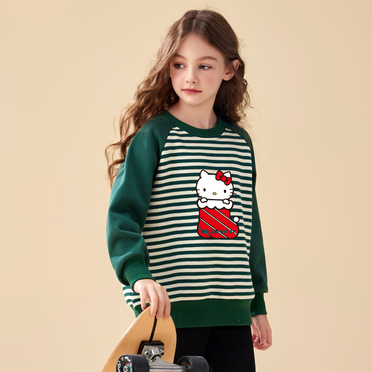 HelloKitty凯蒂猫女童长袖休闲卫衣2024春季新款，妈妈们都在抢的宝贝上衣！
