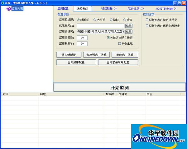 水淼网络舆情监控系统v1.0