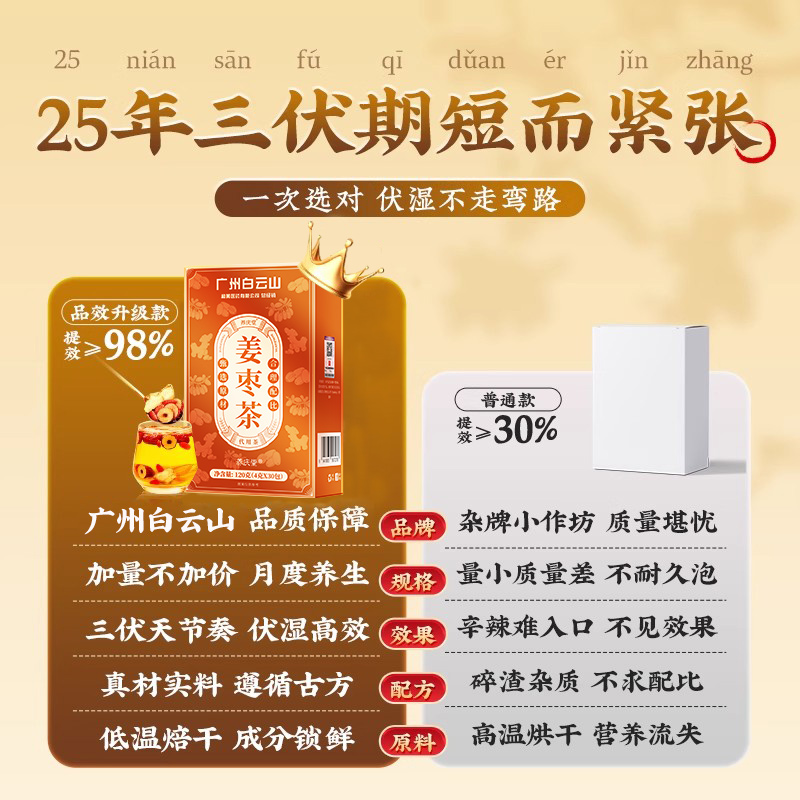 夏日必备！三伏天养生茶姜枣茶，驱寒去湿体寒神器