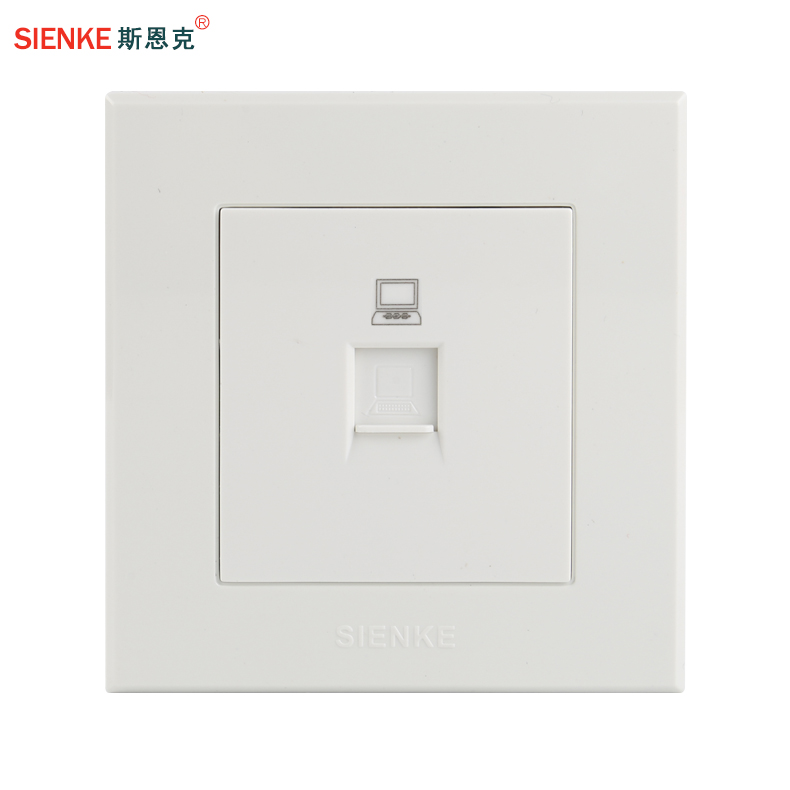 斯恩克86型面板：双电脑网线插座，解锁你的智能生活新方式！