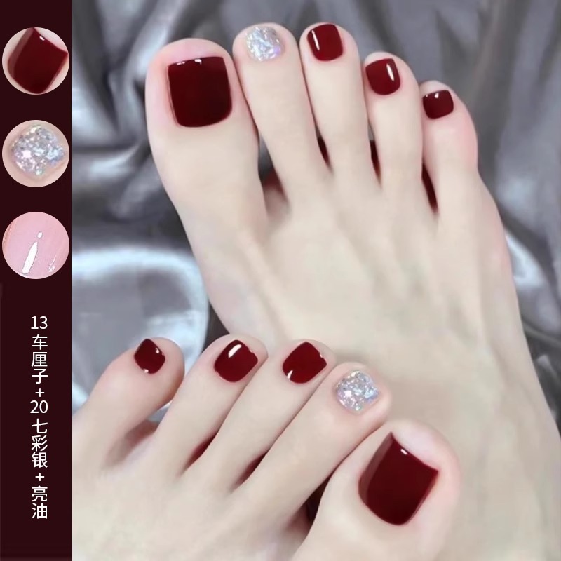 车厘子香槟金指甲油：美甲界的闪耀新星，轻松拥有闪亮美甲！