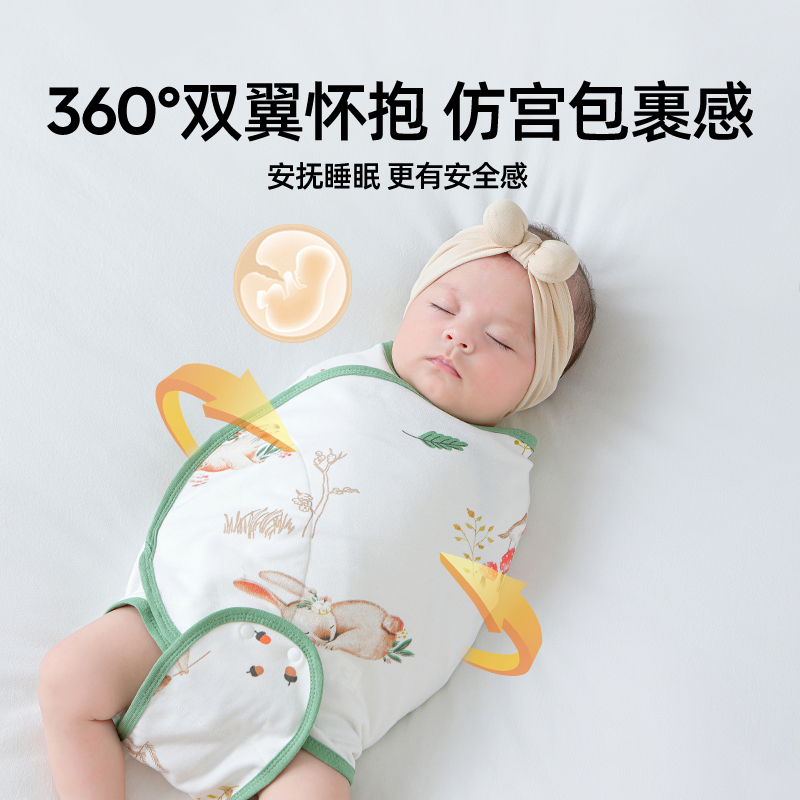 婧麒新生儿包被：初生宝贝的温暖守护，秋冬加厚款让宝宝安心入睡✨