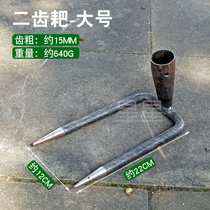 钉耙加粗耙子二齿三齿四齿耙：赶海翻地刨红薯花生除草神器，家用抓钩耙钢大揭秘！