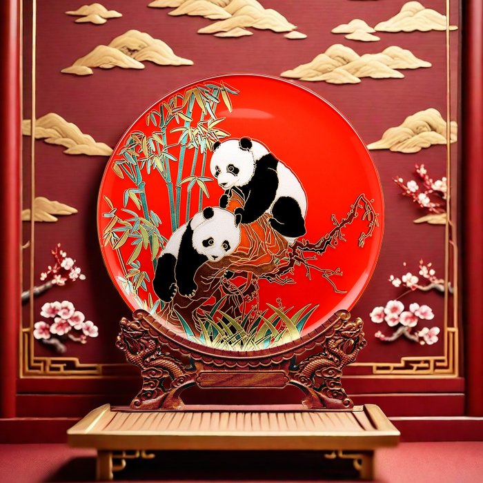 雅琅晶国宝熊猫摆件：送给老外的中国特色创意礼品，高档定制彰显尊贵