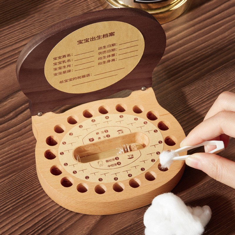 宝宝掉牙不丢弃，十二生肖实木乳牙盒，留住成长记忆！