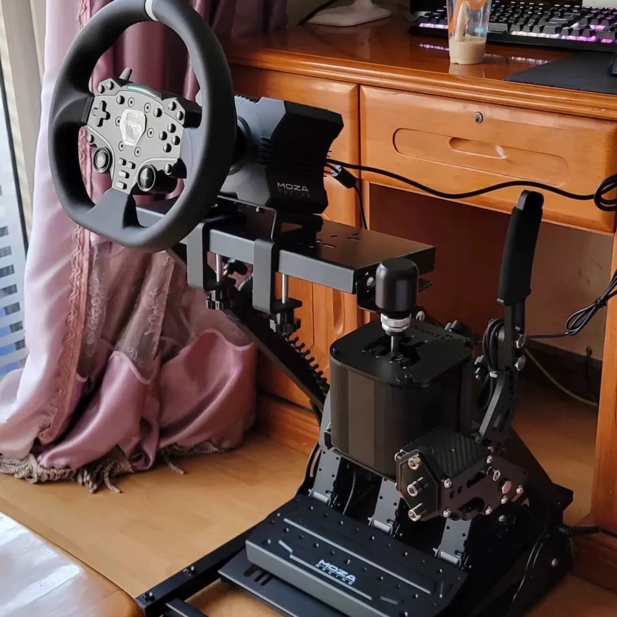 新款升级折叠赛车模拟游戏方向盘支架：罗技G29/G27/T300/T500/FANATEC，打造极致竞速体验！