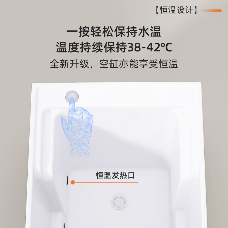 2025新款亚克力浴缸：智能恒温深泡，开启你的家庭SPA之旅