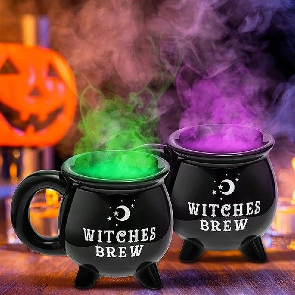 Creative Witches Brew Witch Cauldron Coffee Mug Black：魔幻咖啡杯，唤醒你的魔法日常!