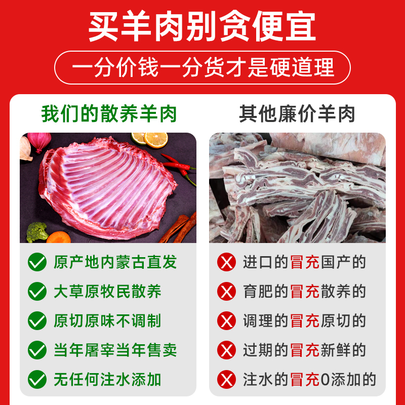 新疆羊肉羊肋排：正宗南疆美味，现杀新鲜生羔羊肋排，尝鲜不容错过！