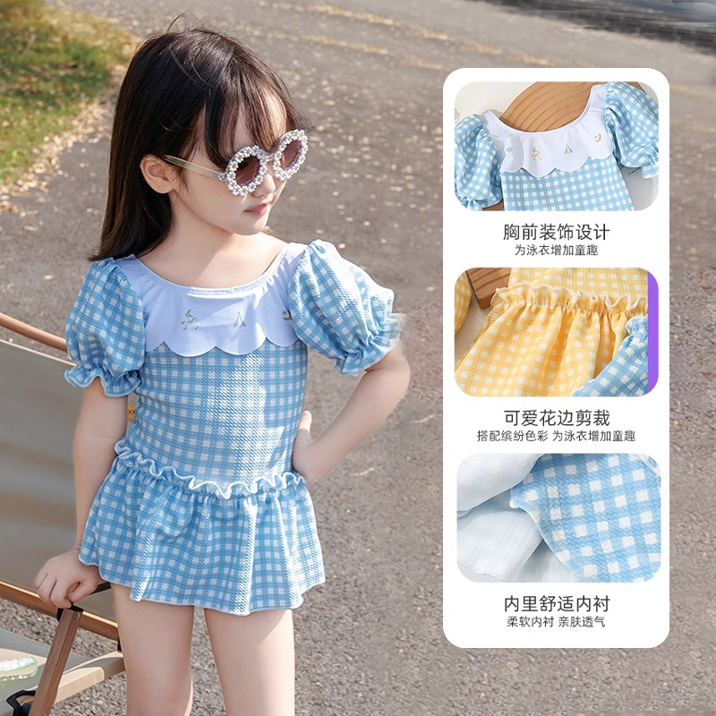 夏日必备！小中大童连体学生儿童泳衣女孩专业可爱游泳衣夏2024新款泳衣