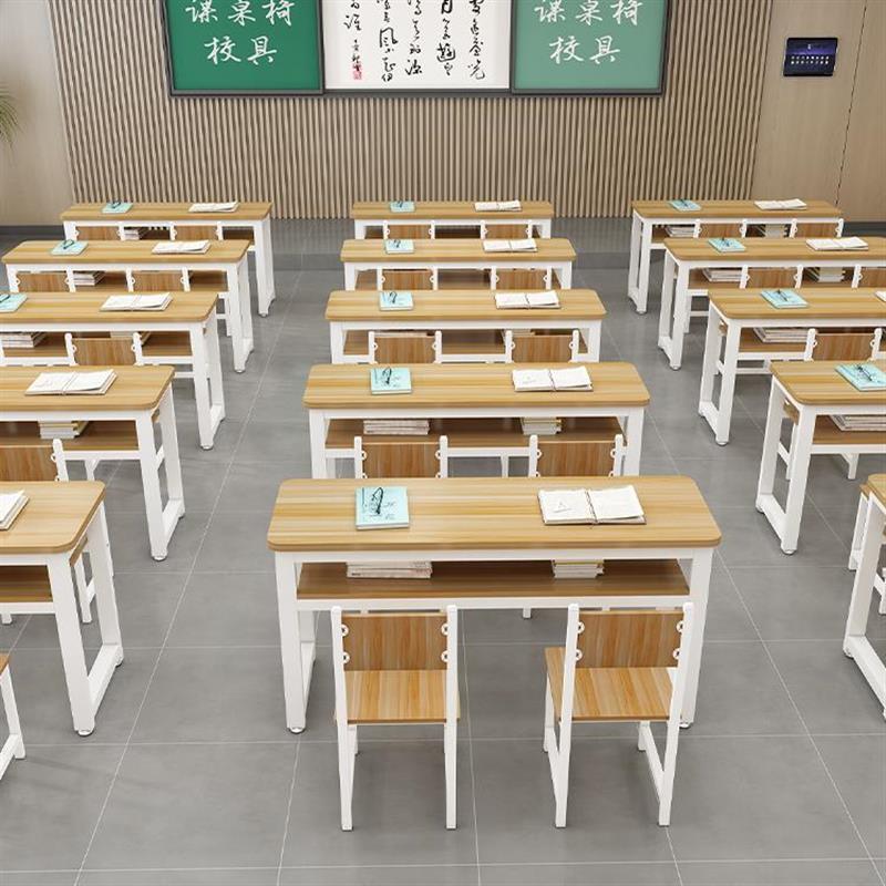 课桌椅培训班学习桌学校辅导班补习班圆角双人书桌椅，孩子的学习神器？
