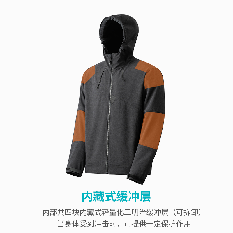 软壳硬穿！超耐磨抗撕裂锁子甲结构防风防泼水男连帽软壳衣ZT1113，户外探险必备神器！️