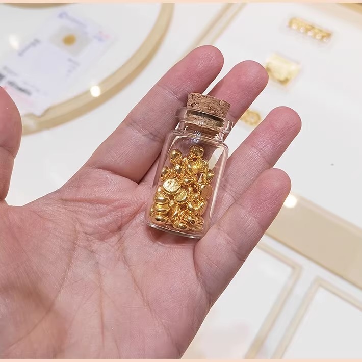 水贝黄金官方旗舰店9999足金小金豆：攒1g纯金，投资储蓄新潮流！