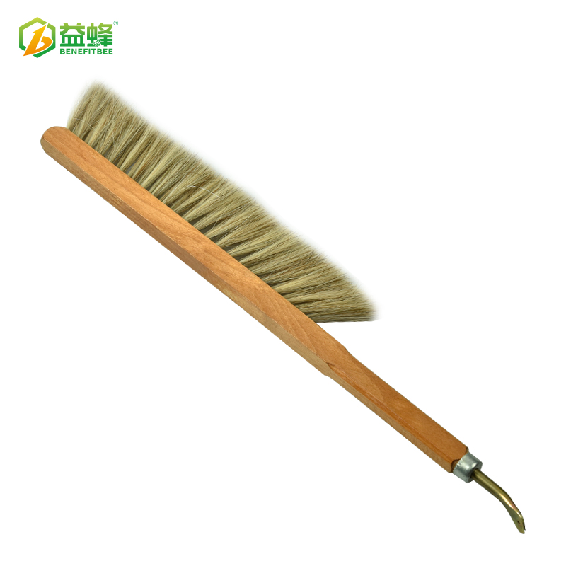 益蜂新款木柄双排马尾蜂扫蜜蜂刷：养蜂人的必备神器，解锁养蜂新姿势！