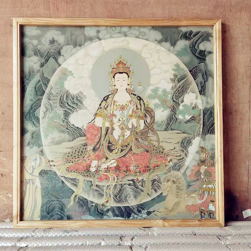 新中式半透明乔其纱画沙画屏风：古典与现代的完美邂逅