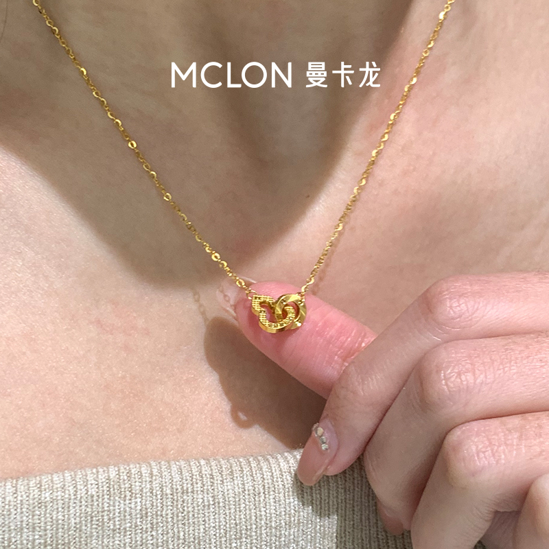 中国黄金硬金足金吊坠！女款莲花项链，送女友/老婆/闺蜜都超有面！这波不冲亏大了