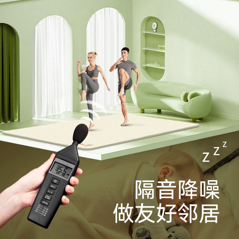 卡通瑜伽垫双人加厚隔音减震垫，亲子互动新选择！