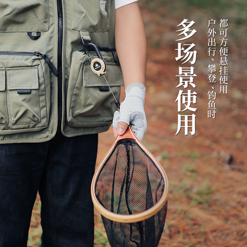 登山扣路亚钢丝绳伸缩扣，户外易拉扣钓鱼必备神器！