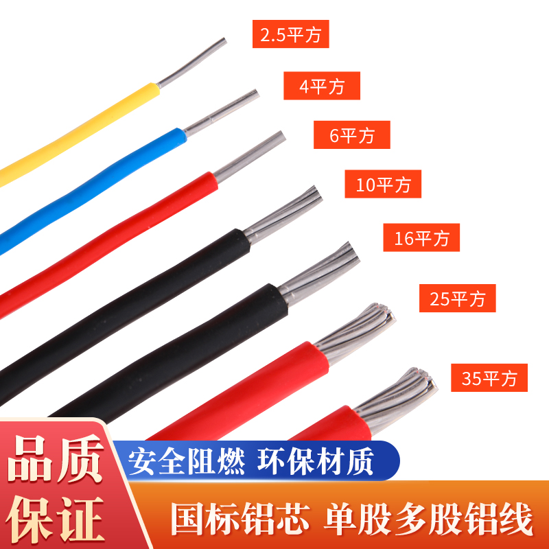 电线BLV2.5/4/6/10/16/35/50/70平方家装铝线单股：国标铝芯软电缆全解析