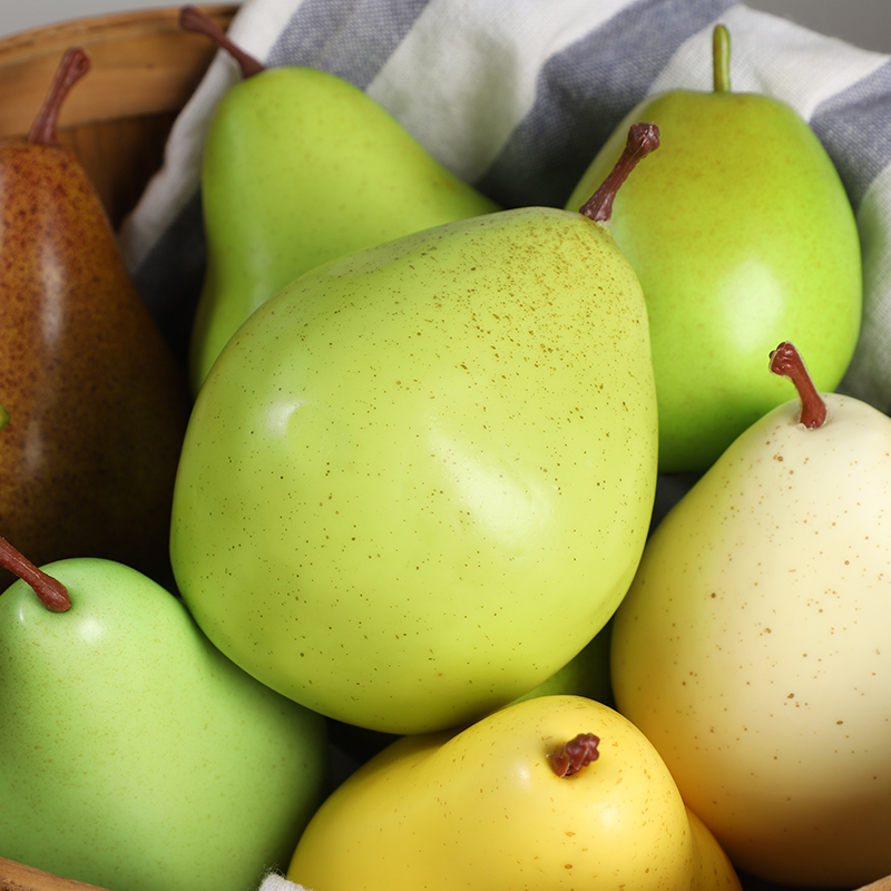 仿真水果模型雪梨：童趣与创意的完美融合，点亮生活每一角落✨