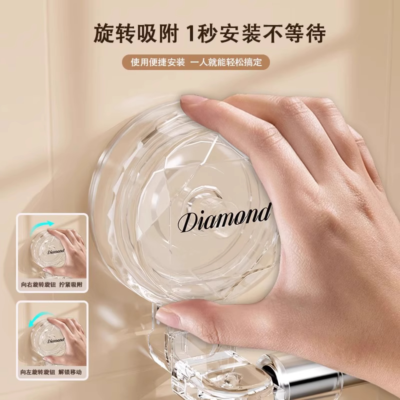 吸盘可伸缩毛巾架：浴室置物神器，告别打孔烦恼！