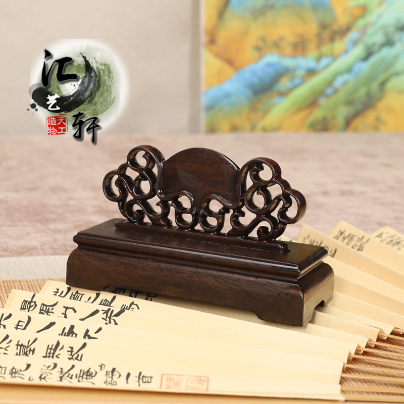 古风扇子新风尚！乌木红木折扇架托，让你的扇子优雅登场！