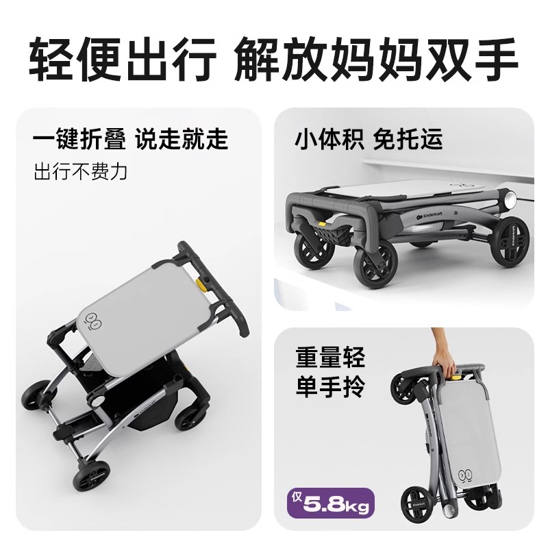 德国KK遛娃神器KP6口袋推车：宝宝高景观溜娃车，一键折叠的遛娃新体验！